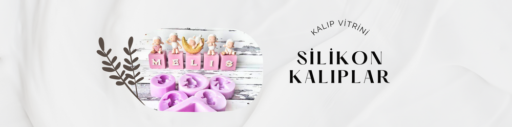 Kalıp Vitrini Mum, Tütsü, Kokulu Taş Sabun Silikon Kalıp 1 Silikon Kalıplar Banner